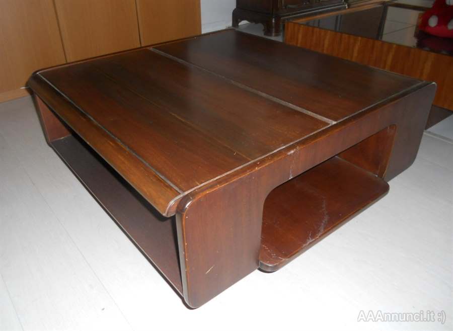 Tavolino contenitore Vintage, in legno, ottimo stato - Treviso